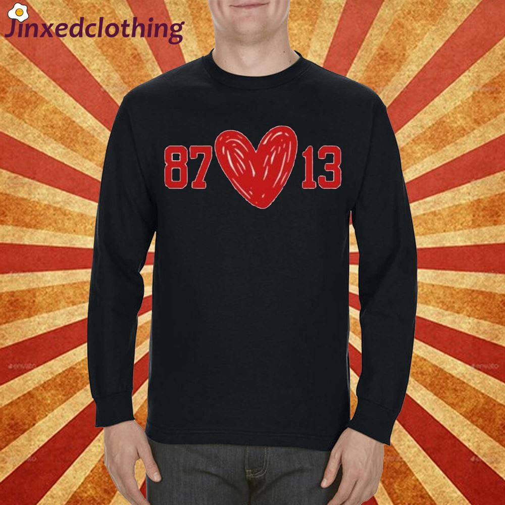 Travis Kelce Shirt Taylor Swift And Travis Kelce Love Story 87 Heart 13 Shirt 